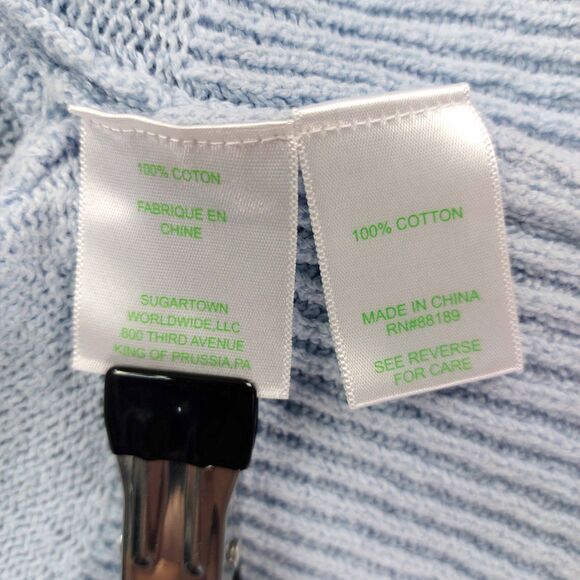 Lilly Pulitzer Sweater Womens XXS / XS Elena Wrap Poncho Blue Knit Oversized - Picture 5 of 8